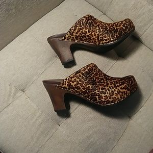 Dansko leopard heeled clog - 40/9.5-10